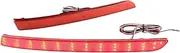 For VW T5 Turn Signal Light for Multivan Transporter RV Car Accessories 2pcs Red LED Rear Bumper Reflector Brake Light Fog Light (Red Shell)