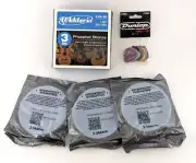 D'Addario EJ16-3D Phosphor Bronze Light Acoustic Guitar Strings 3 Sets & Picks