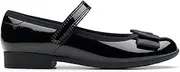 [Clarks] Girls’ Scala Tap K Ballet Flats, Black (Black Pat Black Pat)