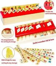 TOWO Wooden Sorting Toys for Baby -Sorting Box for Category Objects Picture Matc