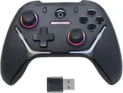 Eagolloar Dual-Mode Wireless PC Gaming Controller - Back Paddles, Adjustable Triggers, RGB Lights, Compatible with Windows PC,Android, Switch & Steam Deck