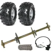 32'' Go Kart Rear Axle Kit +8" Wheels Buggy Quad ATV Drift Trike Golf Cart Mower