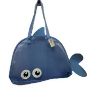 Target Blue Whaley Whale Kids Summer Mesh Pool Beach Tote Bag