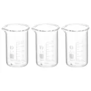 3Pcs 50ml Tall Form Glass Beaker, 3.3 Glass Graduated Measuring Cups