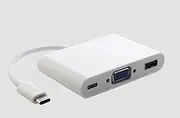 Astrotek Male to Female Thunderbolt USB 3.1 Type C USB-C to VGA + USB + Card Reader Video Adapter Converter