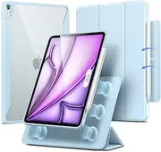 ESR for iPad Air 13 Inch Case M3/M2 (2025/2024) with Pencil Holder, Removable Magnetic Cover, Vertical Stand, Fully Supports Pencil Pro and Pencil(USB-C), Rebound 360 Series, Light Blue