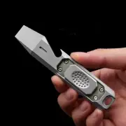 EDC Titanium Alloy Multi Tools Pry Bar Crowbar Fidget Clicker Toy Stress Relief