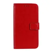 MCC Folio Case For iPhone 15 Leather Case Cover Skin Apple iPhone15 6.1" [Red]