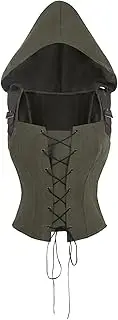 CR ROLECOS Medieval Corset Top Women's Renaissance Corset Top Vintage Gothic Corset Top Closure Front, Green, Small