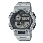 送禮首選★CASIO 10年電力不鏽鋼錶帶運動錶/防水100米/AE-1400WHD-1A 附提袋【全館滿額折價★APP下單點數4倍送】線上購買享_實體門市同步服務