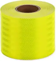 Reflective Tape， Yellow Reflective Tape Warning Tape Self-Adhesive Tape Outdoor Trucks Cars Reflective Stickers,45 Meters Long(45 mx15 cm)