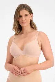 Berlei Barely There Cotton Rich Contour Bra - Nude 2, Size: 10 B