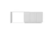 Hava 120cm Arched Sideboard with Extendable Table - White