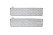2x Vigar Rengo 40x10cm Anti-Slip Foldable Silicone Dish Drying Glassware Mat GRY