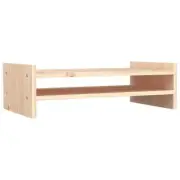 Monitor Stand Riser Computer Laptop TV Desktop Table Storage Shelf Wood 50cm