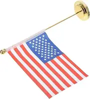 Usa Mini Desk Flag with Iron Stand American Flag Decoration for Office and Home Workspace Decor for Patriotic Celebrations