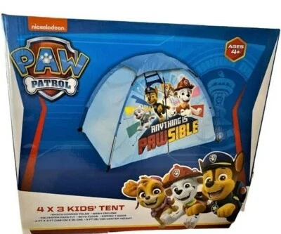 Nickelodeon Paw Patrol 4 X 3 Kids Dome Tent Anything is Pawsible