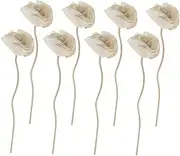 8pcs Natural Rattan Diffuser Sticks Flower Design Aroma Fragrance Sticks for Essential Oil Diffusers Indoor Decor Scent Distribution