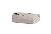 Bambury Linen Quilted Coverlet 260cm x 240cm Pebble | Queen / King