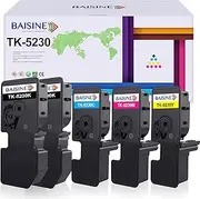 BAISINE 5 Pack Compatible Kyocera Ecosys M5521cdw for TK-5230 TK5230 Toner Cartridge TK-5230K TK-5230C TK-5230Y TK-5230M Toner for ECOSYS M5521cdn M5521cdw P5021cdw dn P502 1cdw