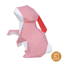 在飛比找蝦皮購物優惠-兔子 立體紙模型 手工 DIY 紙製品 嘆為觀紙 動物 免剪