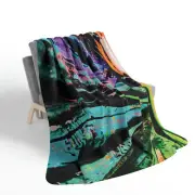 Brolly Up-close, Fleece Blanket, Sherpa Blanket, Rainbow Blanket