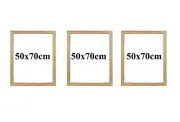 3 Sets of 50x70cm Pine Wood Frames, Wood Canvas Frames.