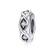 Silver plating Infinity Love Charm Fit Bracelet and Bangles Tibetan Jewelry