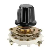 3P3T 3 Pole 3 Throw 1 Deck Band Channel Rotary Switch Selector with Plastic Knob