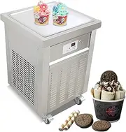 Commercial 52x52cm Single square ice pan Fry ice Cream Machine Fried ice Cream Machine roll ice Cream Machine ice Cream roll Machine for Bars, Cafes, ice Cream Store
