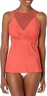[COCO REEF] Women's Tankini Top Swimsuit with Underwire and Removable Soft