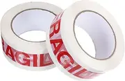 Homoyoyo High Visibility Fragile Tape White Background Red 'Fragile' Stickers for Secure Packaging Shipping