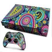 Xbox One X Console Skins Decal Wrap ONLY Colorful Paisley Mix