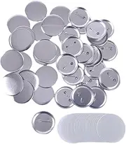 Perfeclan 100 Pieces Blank Button Making Supplies, Badges Parts Blank Badges Kit Round for Button Making Machine, M
