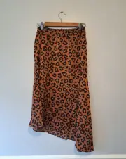 Everleigh Womens Brown CHeetah Print Small Flare Skirt NWT