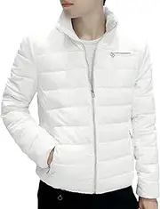 [Generic] Men's Full Zip Down Puffer Coat Waterproof Warm Insulated Quilted Jacket Lightweight Packable Puffer Winter Jacket