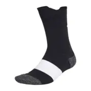 ADIDAS CREW LENGTH RUNNING / TRAINING SOCK ADULT M, L, (BLACK/GREY /WHITE)