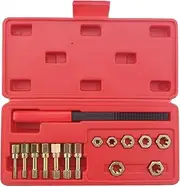 Daseeme 15Pcs Rethread Reapir Tools Kit Metric Thread File Metric Rethreader Taps & Dies