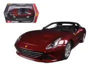 1/24 Bburago Ferrari California T Closed Top Diecast Model Burgundy Red 18-26002