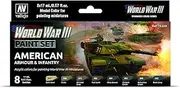 70220 Model Colour WWIII American Armour & Infantry Acrylic 8 Colour Paint Set