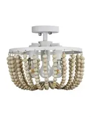 [Oriel Lighting] Cascara Natural 3 Light Close To Ceiling Light Natural