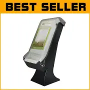 Durable Black Napkin Dispenser with Customizable AD-a-Glance Display - 22.5" H