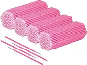 TAKUZA Pack of 400 Disposable Micro Brushes Eyelash Brushes for Eyelash Extension, Eyelash Lifting Accessories, Lashes Graft, Makeup Applicator, Oral and Cleanliness (Pink)