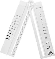Hohopeti Multifunctional Ruler Base Tennis Racket Carpenter Ruler Lampshade Frame Lampshade Compass Ruler Round Tools Arc Ruler Geometric Ruler Tool Cable Ties Vest Scale Tool Abs White