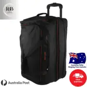 Large Black Pierre Cardin Trolley Bag Soft Travel Luggage Wheeled Duffle 82cm