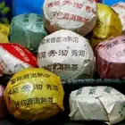 50 Pcs 10 Different Flavors Pu'er Mini Tuo Cha Raw and Ripe Pu-erh Mix Gift Bag