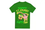 SpongeBob SquarePants Mens St Krabby Patty Day St Patricks Day T-Shirt (Kelly Green) - UTTV6379