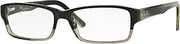 Ray-Ban Rx5169 Rectangular Prescription Eyeglass Frames, Grey Horn Gradient Grey/Demo Lens, 54 mm