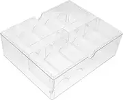 Tofficu Acrylic Poker Chip Box Coin Holder Poker Chips Storage Tray Coin Display Case Serving Tray