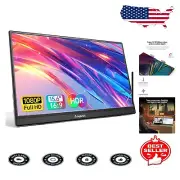Compact 15.6'' Full HD Travel Monitor with Kickstand - Plug & Play Compatibility